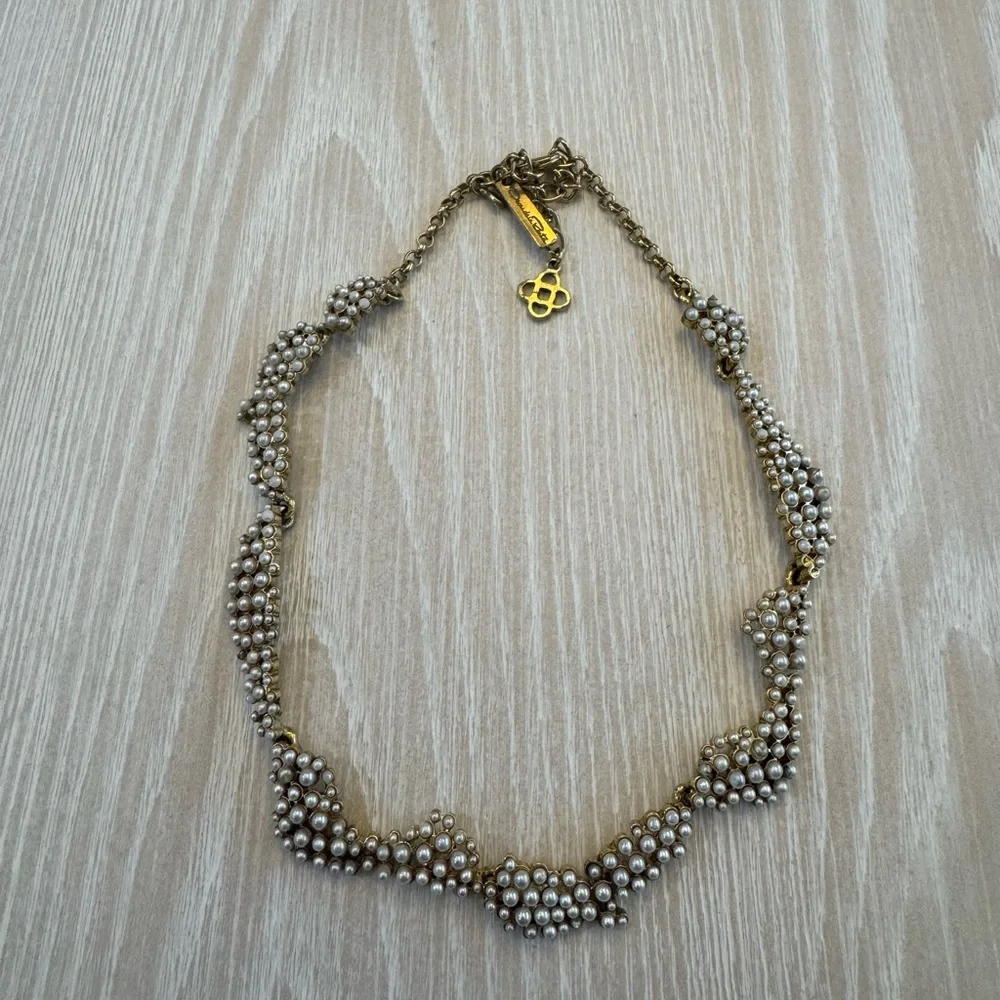 Oscar de la Renta Torn Paper Necklace